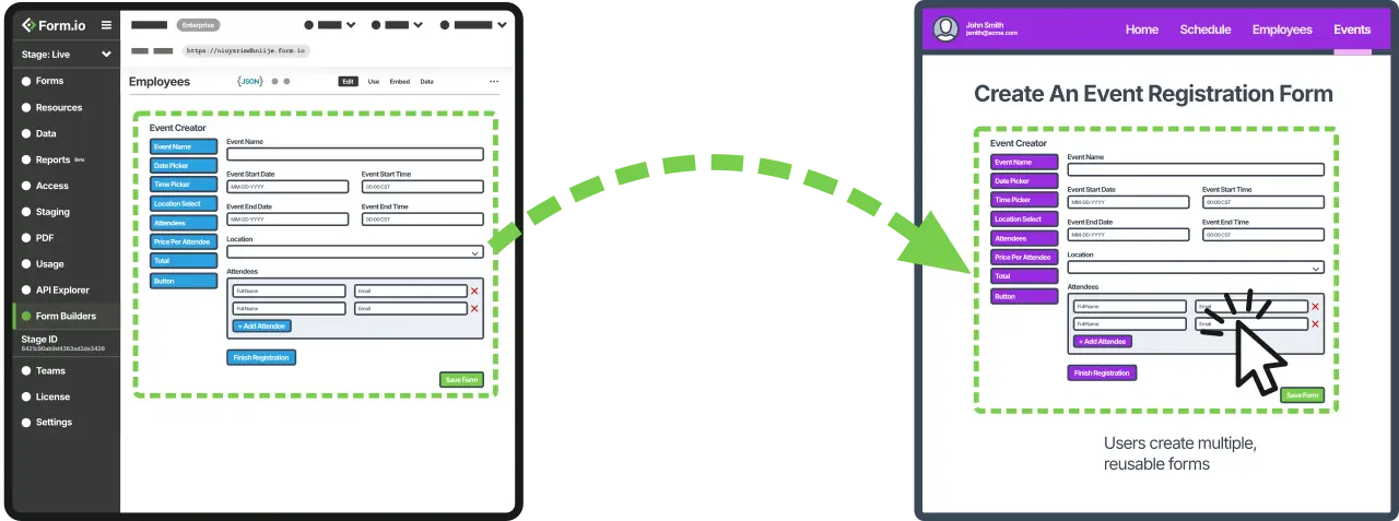Enterprise Form Builder Module for embedded customer self-service