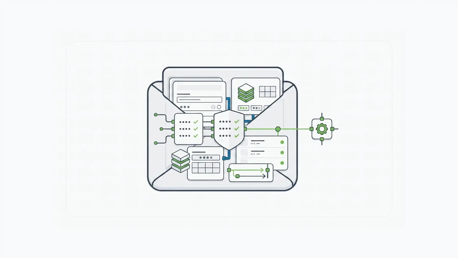 A structured context envelope giving an agent permission-filtered access to forms, resources, submissions, and workflow actions.
