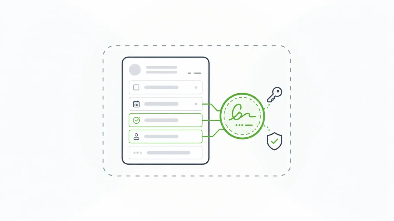 Data integrity for signed records, with a signature seal bound directly to rows of submission data