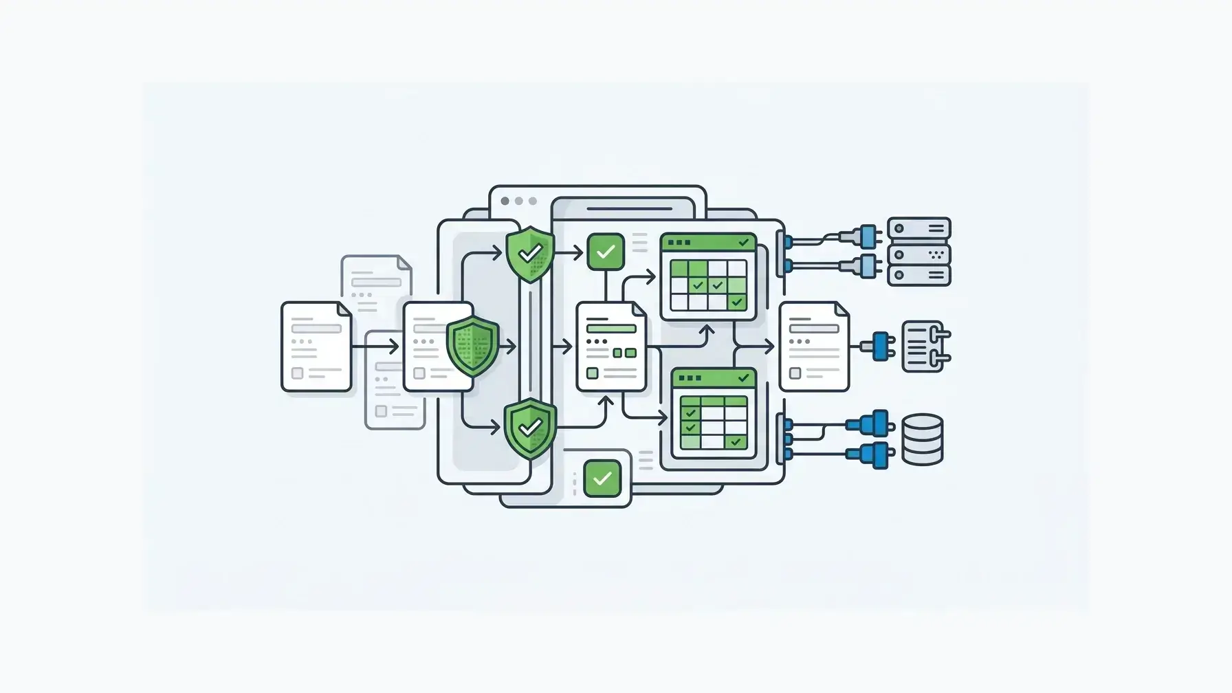form builder software API governance with submissions authorization boundaries and controlled downstream access