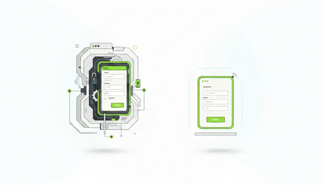 Embedded application forms versus hosted standalone forms.