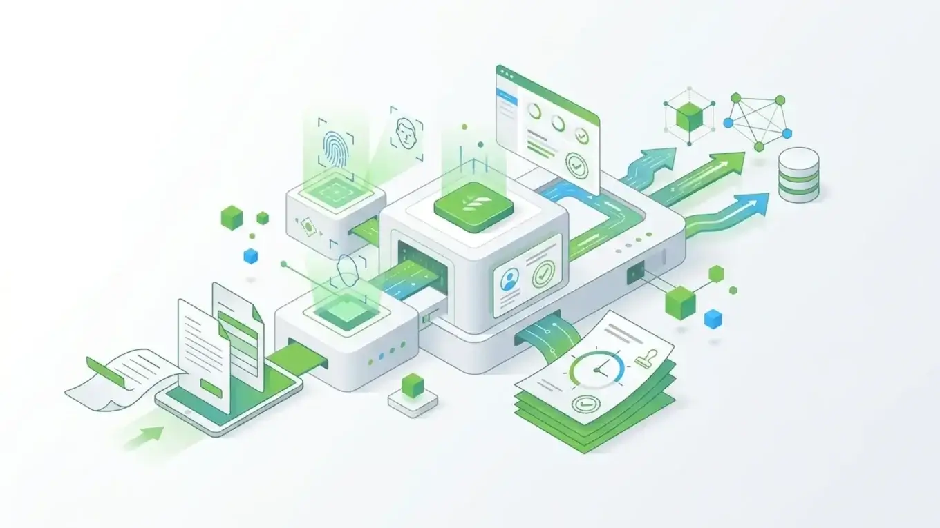 kyc onboarding software: KYC onboarding intake forms connected to identity verification, review workflows, APIs, and audit evidence