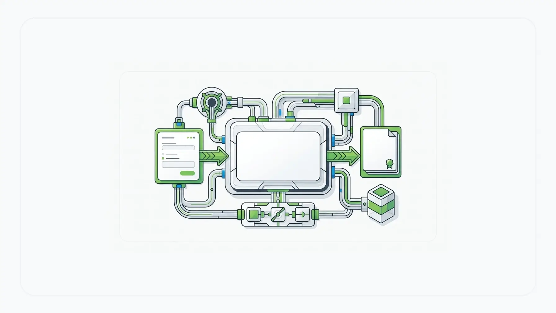 workflow forms: Form.io REST API and webhook handoff connecting embedded forms to internal tool data sources
